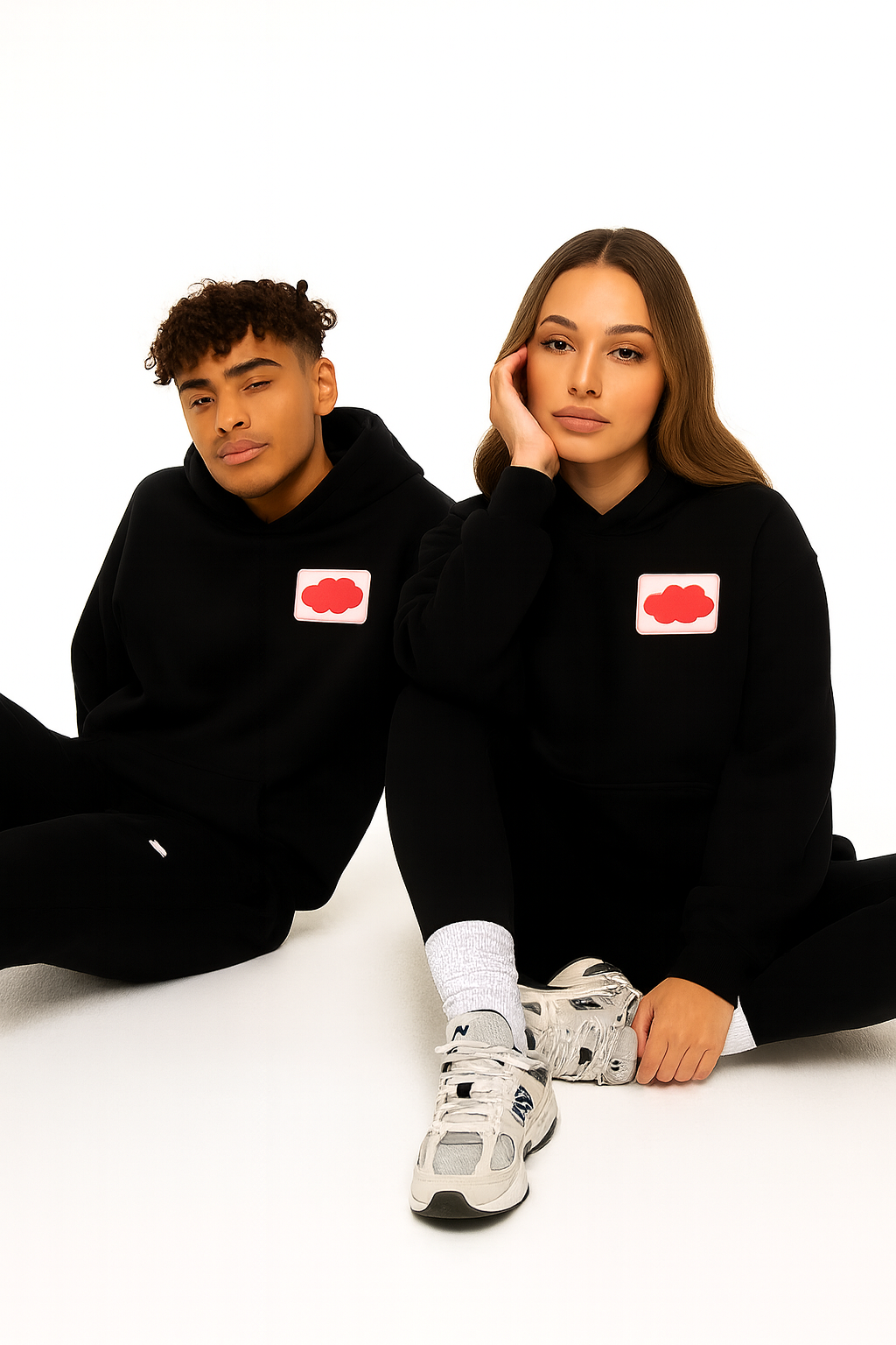 Black Pink Cloud Hoodie
