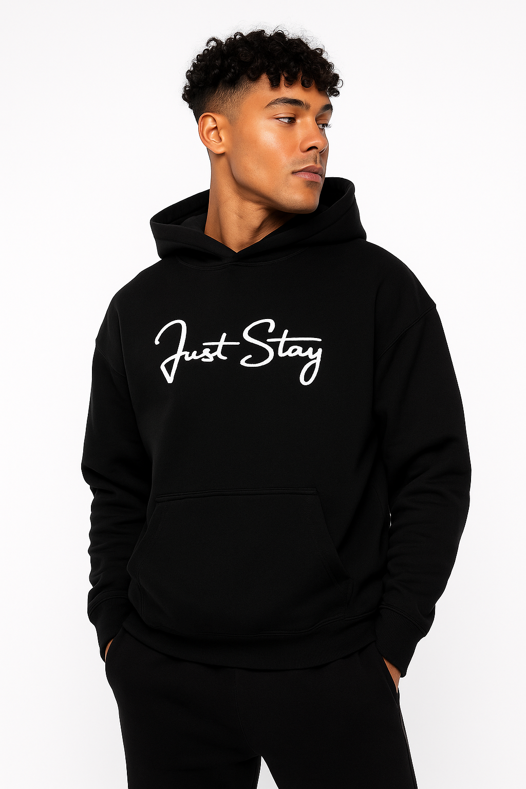 Black Just Stay Hoodie