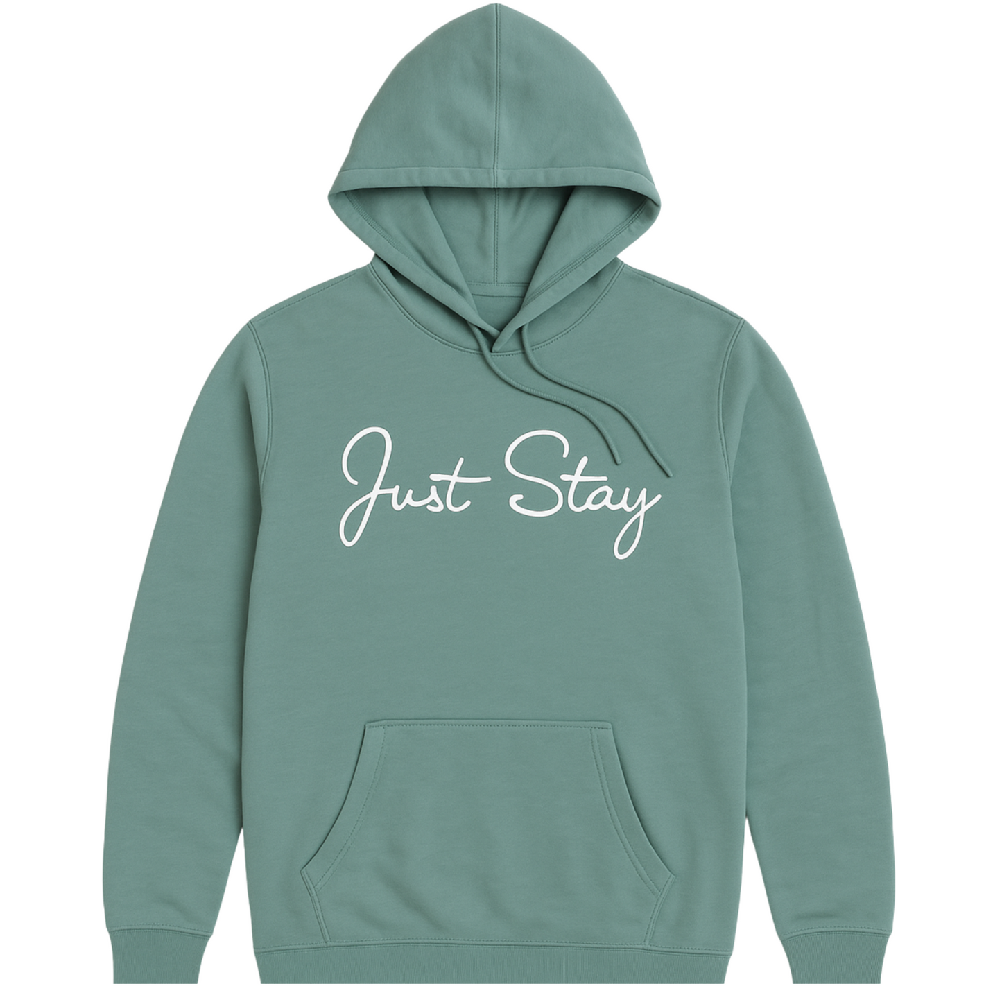 Sea Foam Blue Just Stay womens hoodie