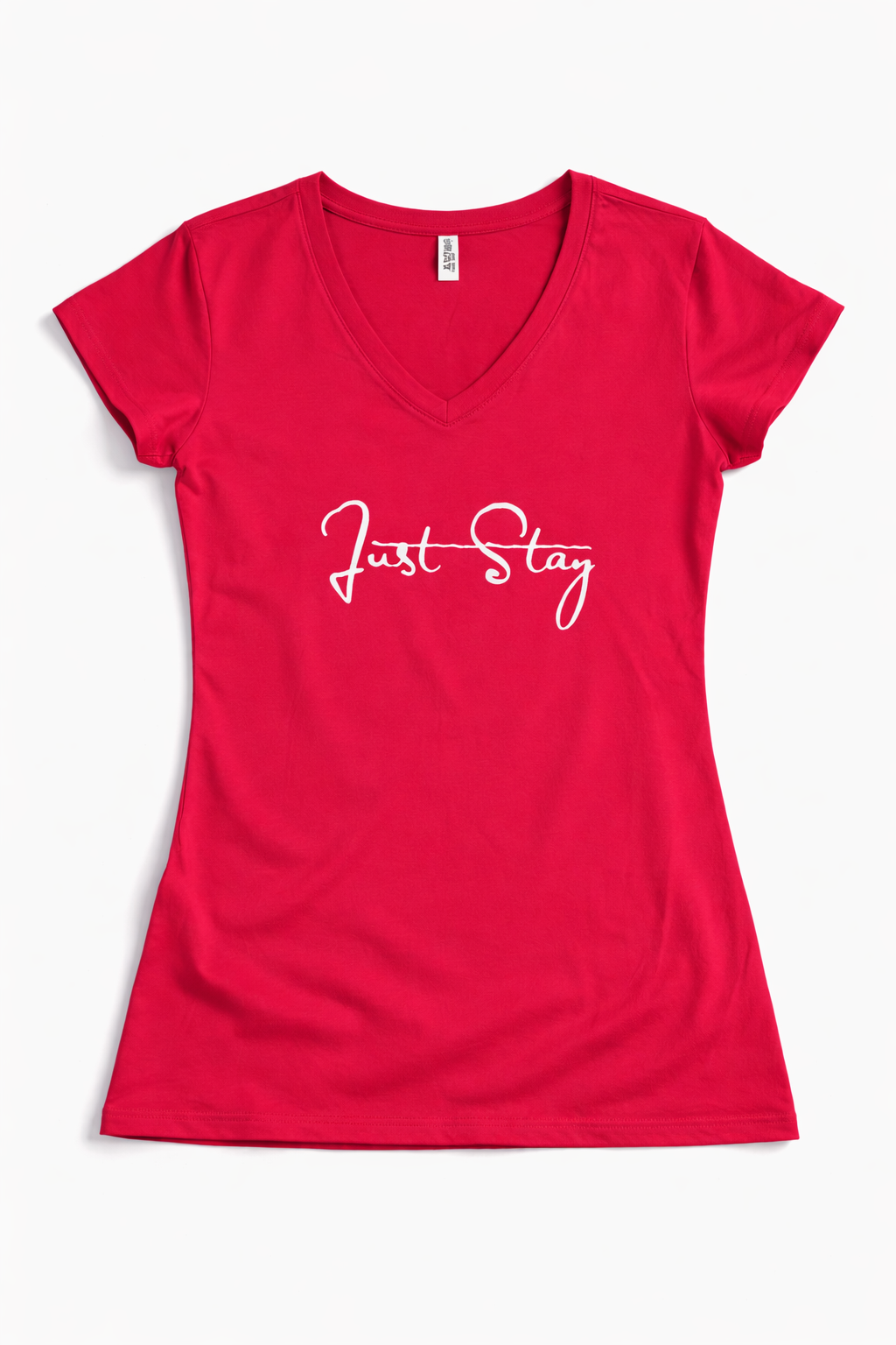 Just Stay Pink Vneck Women's T-Shirt