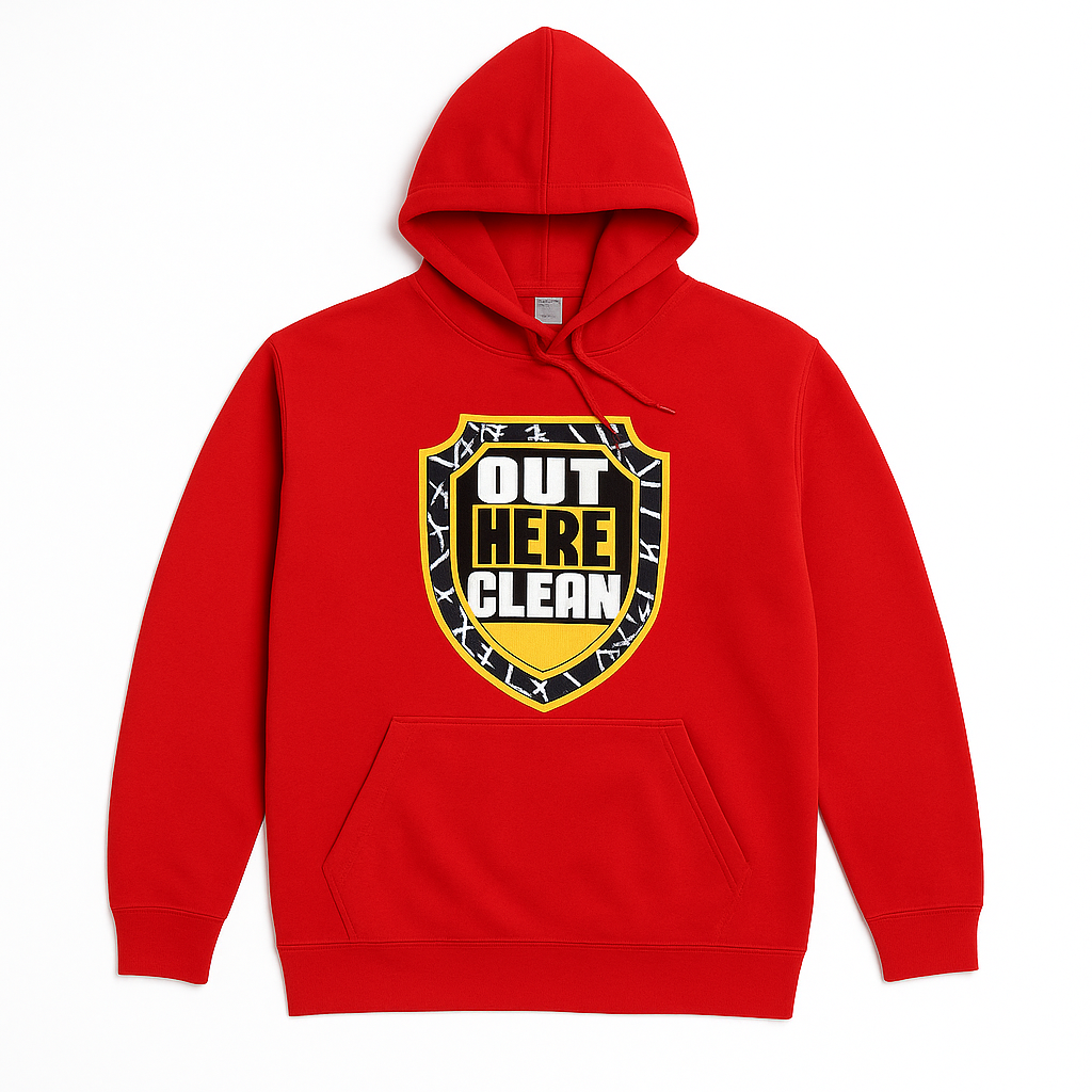 Red Out Here Clean Hoodie