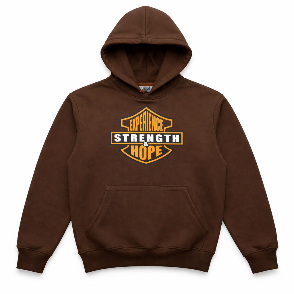 Experience, Strength,and Hope Chocolate Brown Hoodie
