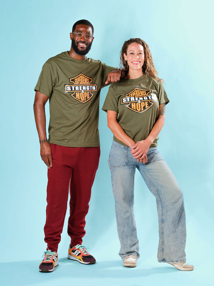 Experience Strength and Hope Military Green T-Shirt