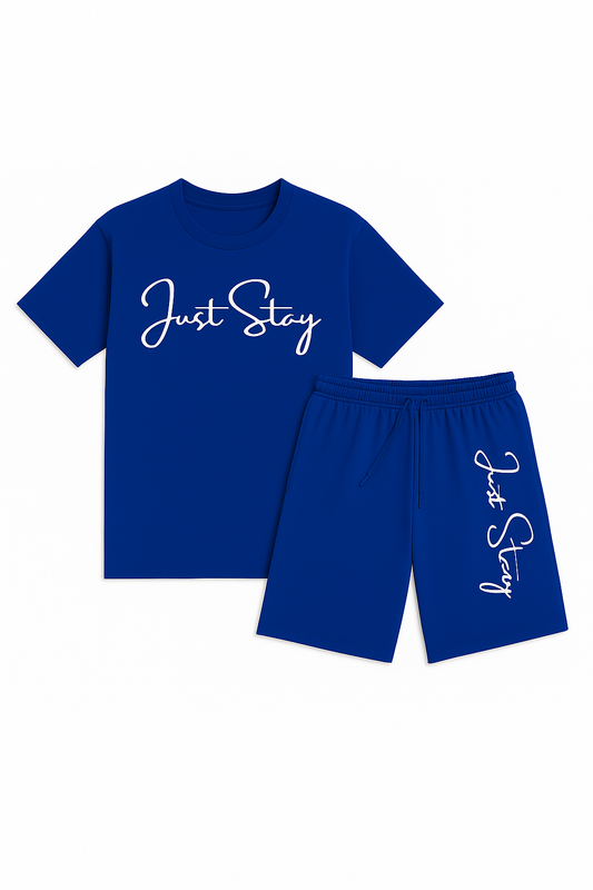 Just Stay Royal Blue Short Set