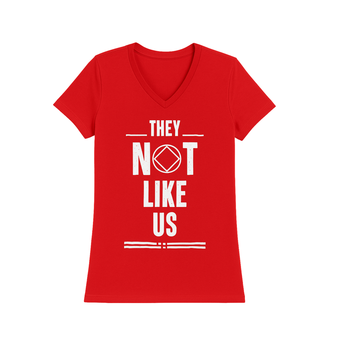 Red They Not Like Us womens v-neck t-shirt