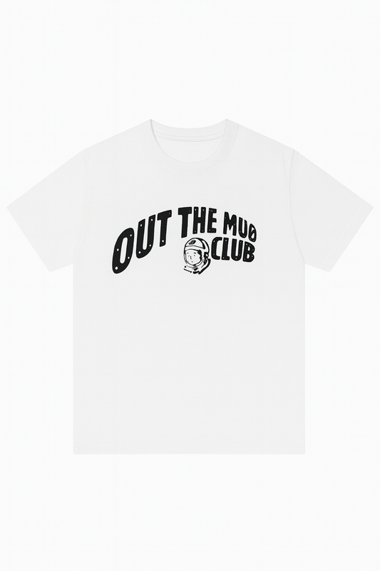 Out The Mud Club White Tee