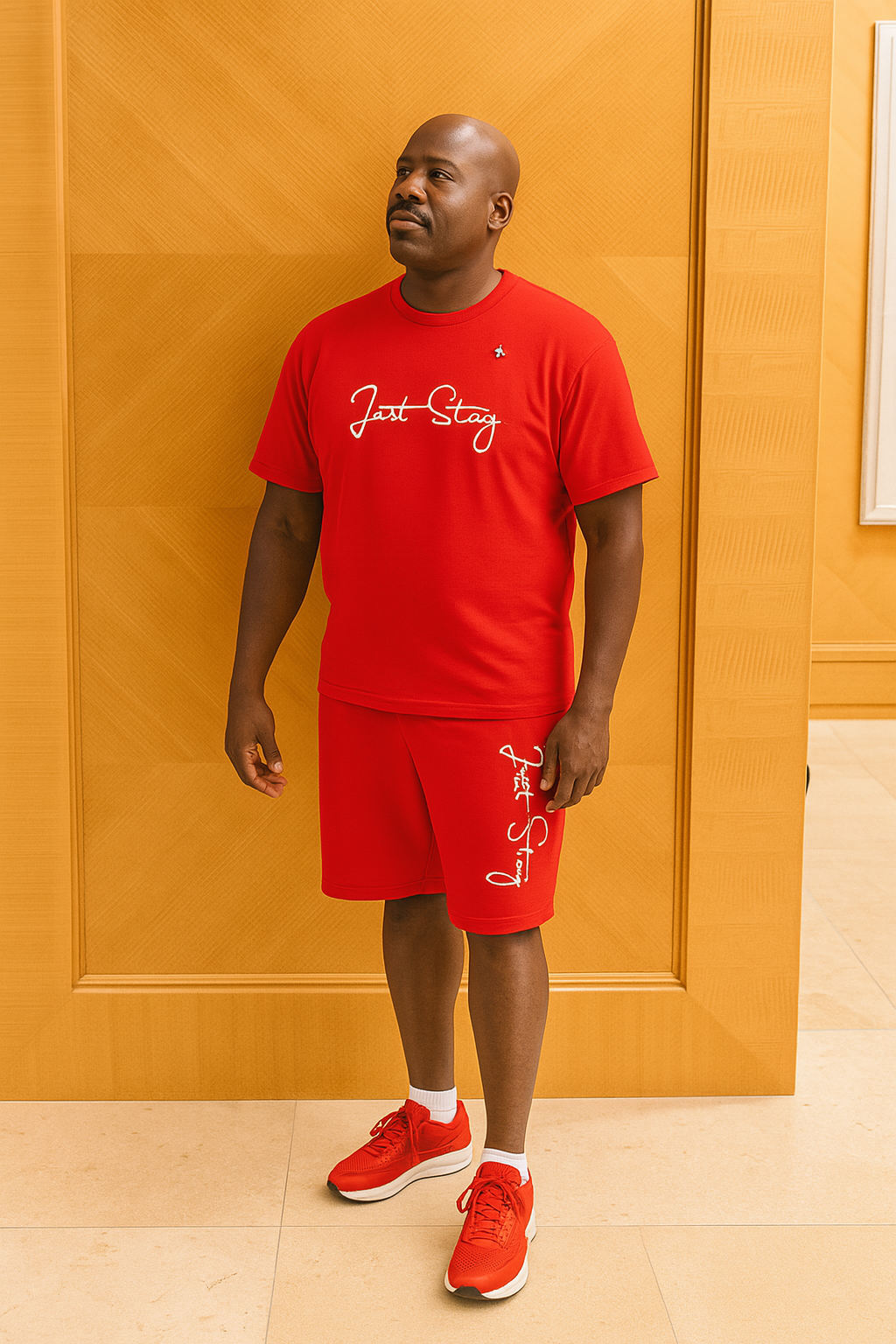 Just Stay Red Short Set