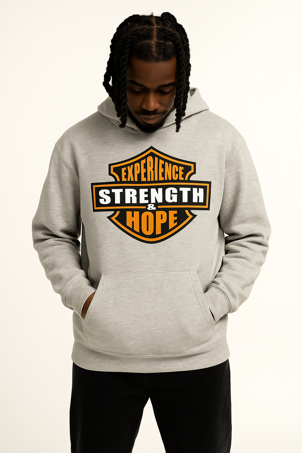 Experience Strength and Hope Gray Hoodie