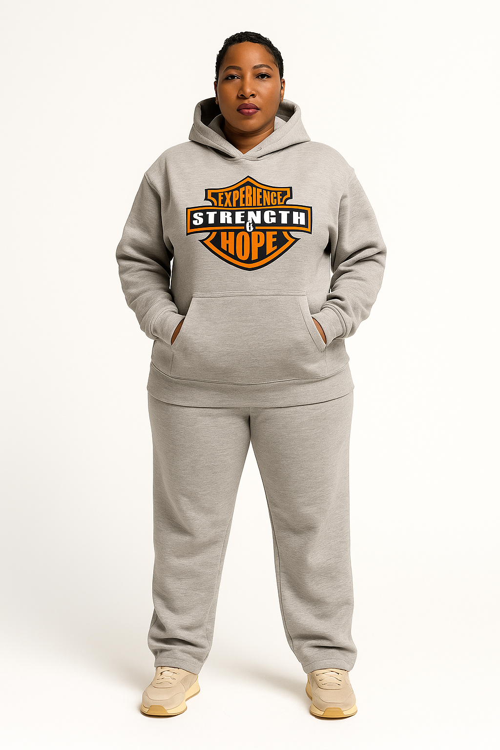 Experience Strength and Hope Gray Hoodie