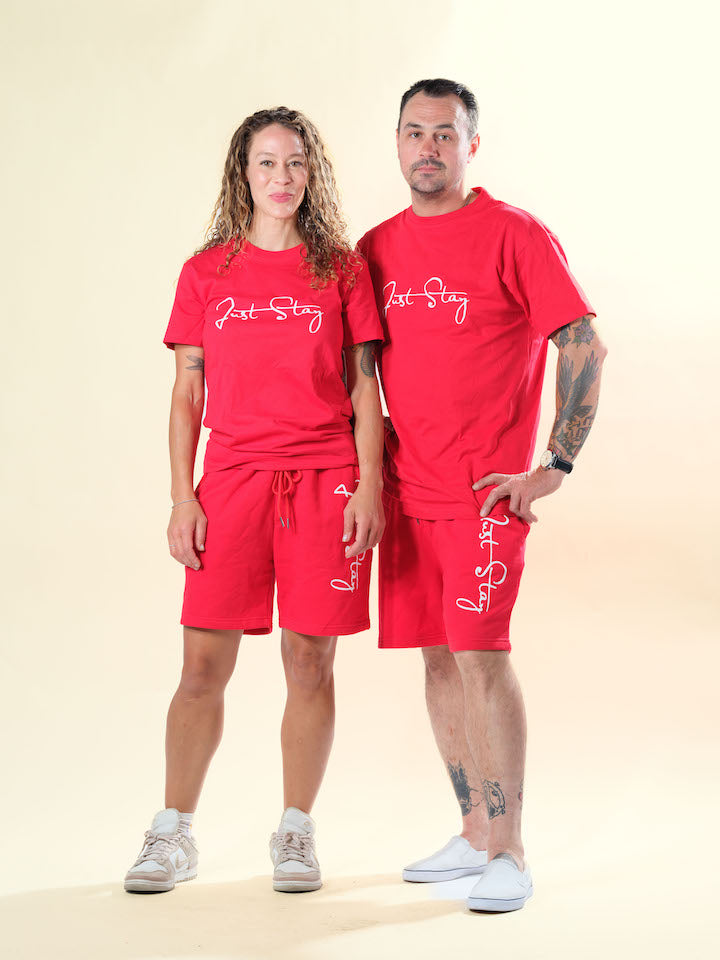 Just Stay Red Short Set