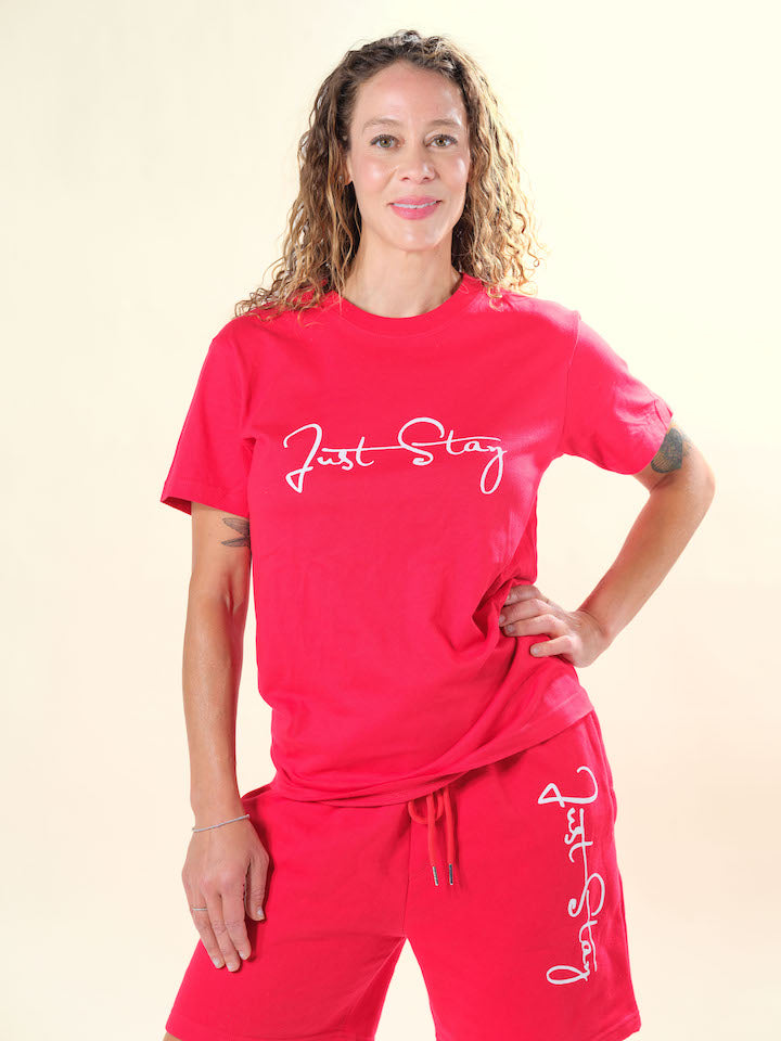 Just Stay Red Short Set