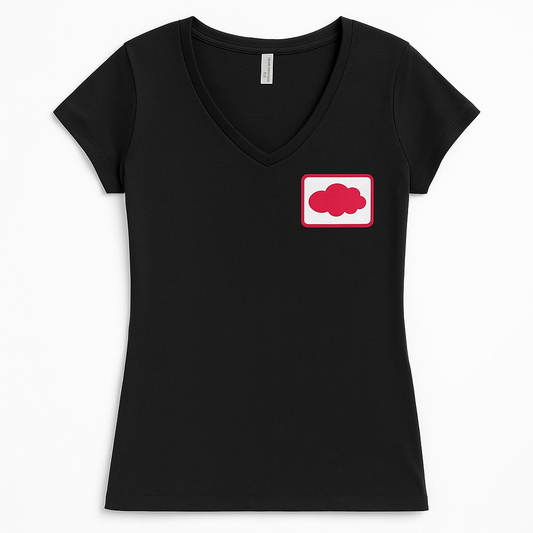 Pink Cloud Womens V-neck t-shirt