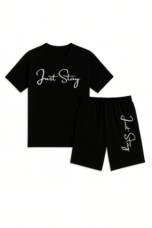 Just Stay Black Short Set