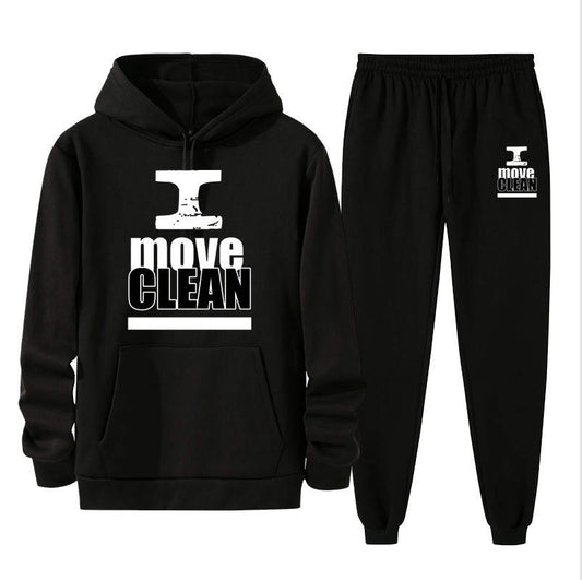 I Move Clean Black Jogger Set
