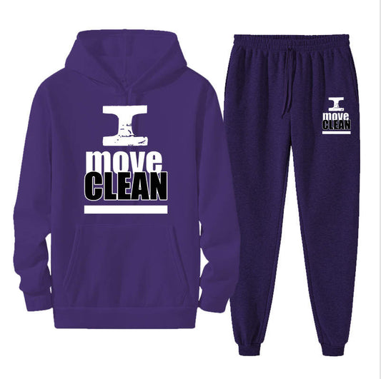 I Move Clean Purple Jogger Set