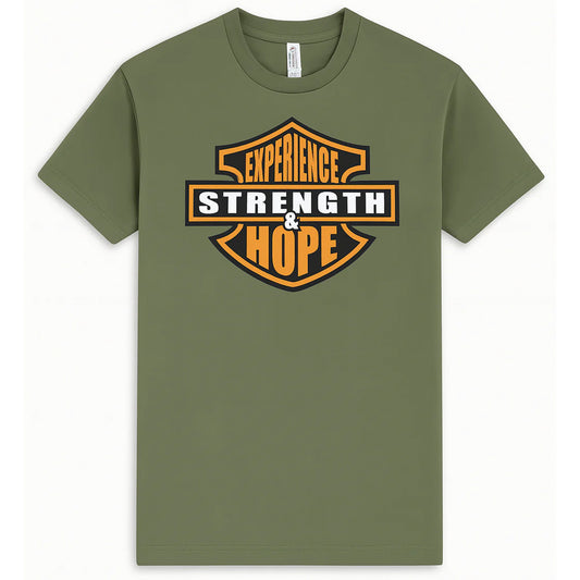 Experience Strength and Hope Military Green T-Shirt