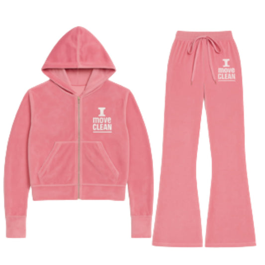 I Move Clean Pink Velour Set.